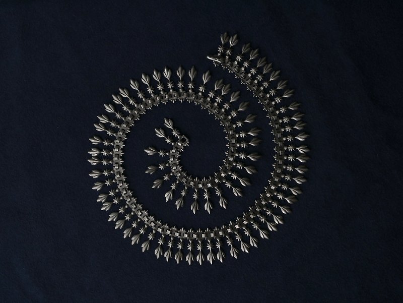 1880s French 800 Silver lace necklace - Necklaces - Sterling Silver Silver