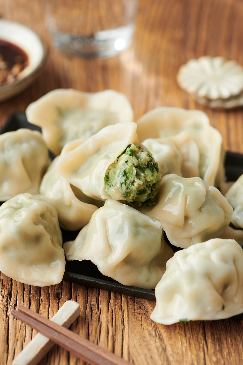 [Free Shipping] Classic Pork Dumplings with Leek (a set of 100 pieces/50 pieces per pack/a set of 2 packs) - Prepared Foods - Other Materials Green