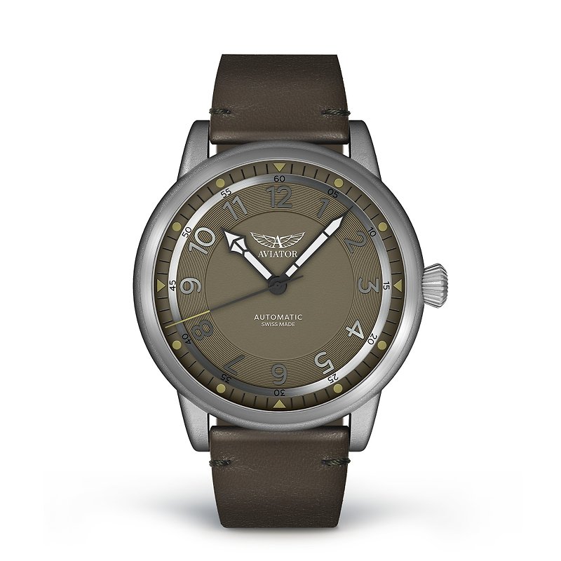 DOUGLAS DAKOTA retro flight mechanical watch - Men's & Unisex Watches - Stainless Steel Silver