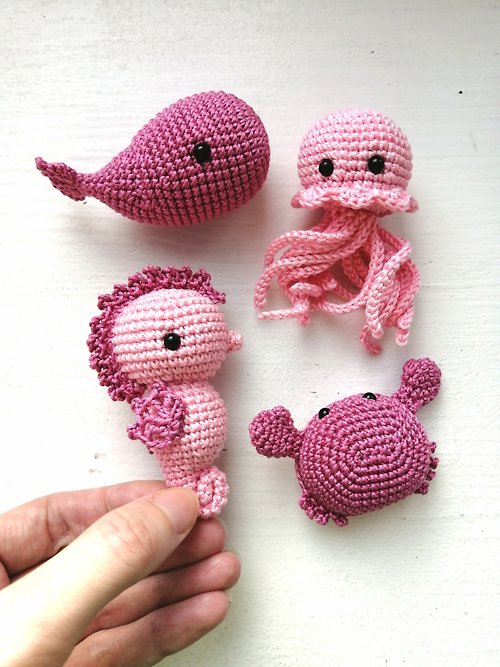 KnitByMirina Lilac crochet toys Animals Sea