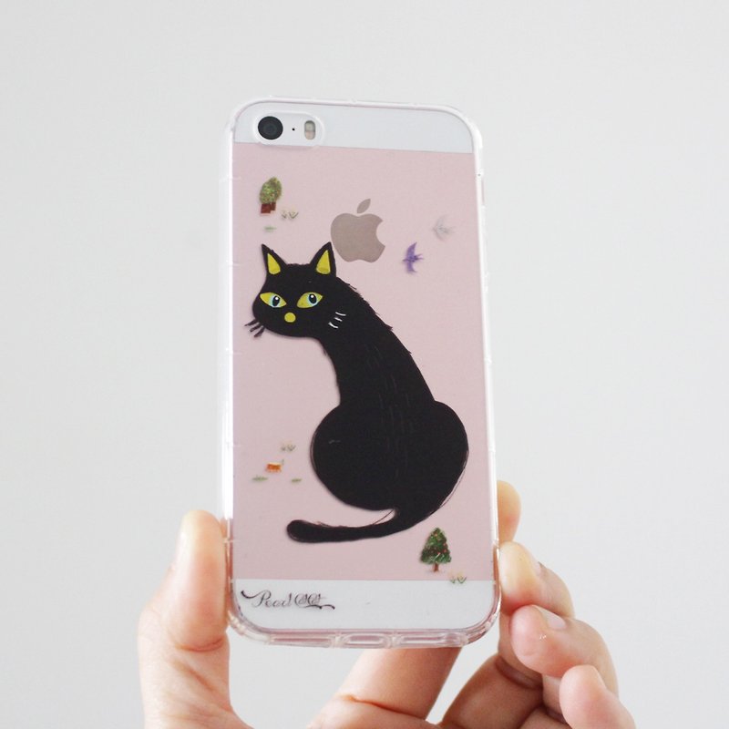 Black Cat  phone case _ iPhone, Samsung, HTC, LG, Sony - Phone Cases - Silicone Black