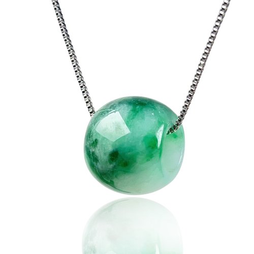 瓔珞珠寶盒 E.L.Jewelry Box 【萬事亨通】飄綠花翡翠路路通項鍊 | 天然緬甸玉翡翠A貨 | 送禮