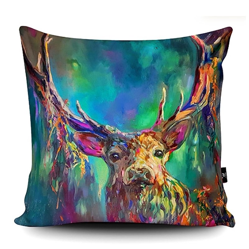 WRAPTIOUS / Handmade Pillow / Woodland Stag - หมอน - หนังเทียม หลากหลายสี