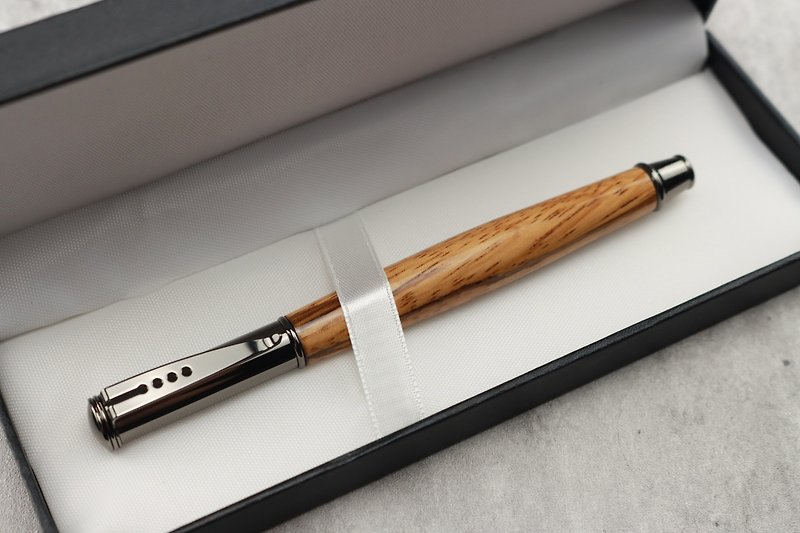【Leather wood】Solid wood pen | original wood pen | ballpoint pen | handmade wood pen - Rollerball Pens - Wood 