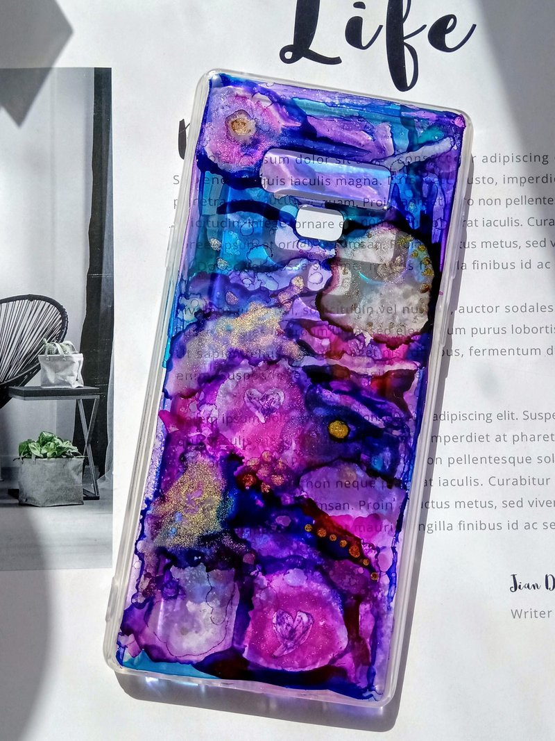 彩繪手機保護殼,Samsung Galaxy Note 9, 繽紛紫 - 手機殼/手機套 - 塑膠 紫色