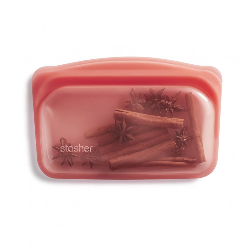 [Choose Four Pieces 1111] American Stasher Red Silicone Sealed Bag-Long Shape - Lunch Boxes - Silicone Red