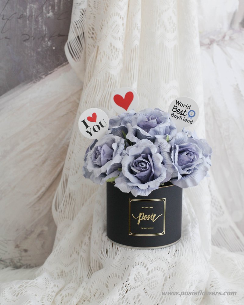 Blueberry - Infinite Love Collection Aromatic Small Gift Box - ของวางตกแต่ง - กระดาษ สีน้ำเงิน