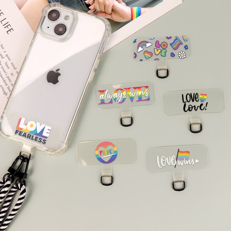 【LGBTQIA+】LOVE WINS 手機夾片 手機掛繩夾片 手機墊片 不斷裂 - 手機配件 - 塑膠 