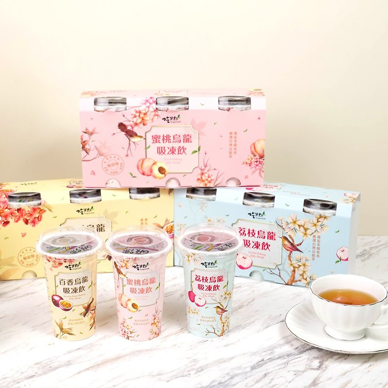 【Eat Fruit Seeds】Fruit Oolong Drink 220g x 6 Cups (Optional Three Flavors) - Panna Cotta & Pudding - Other Materials Multicolor