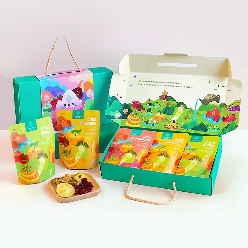 Fruitwhisper-Dried Fruit Light Giftbox - Dried Fruits - Paper Green