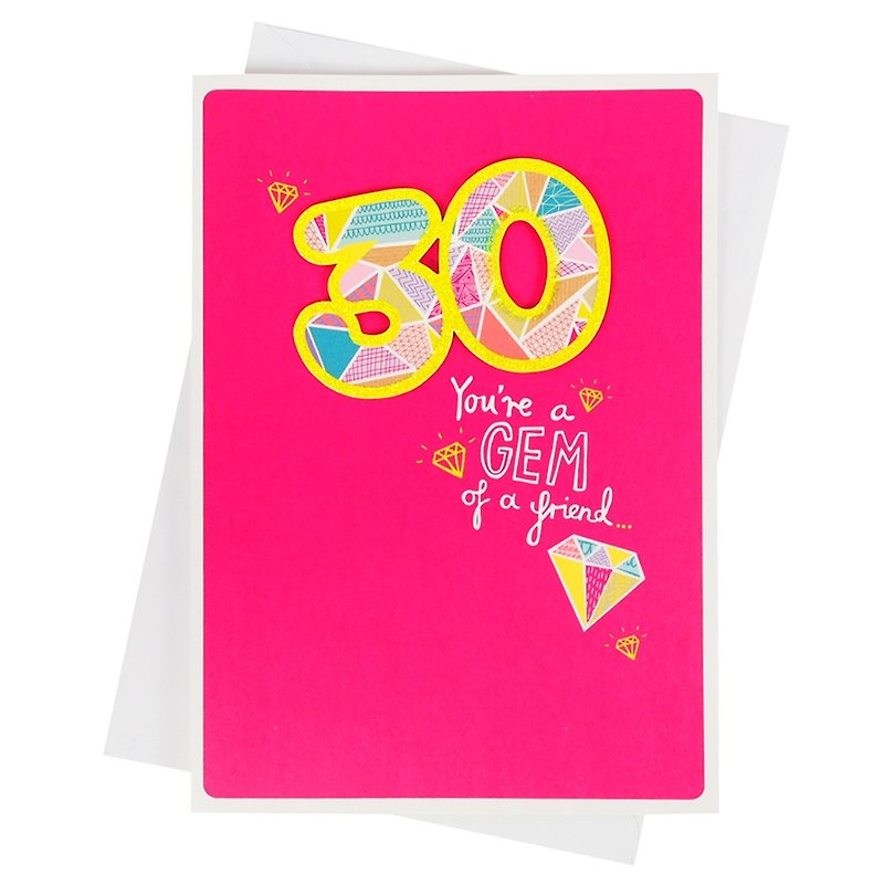 Shining 30th birthday [Hallmark-Card Birthday Wishes] - การ์ด/โปสการ์ด - กระดาษ สีแดง