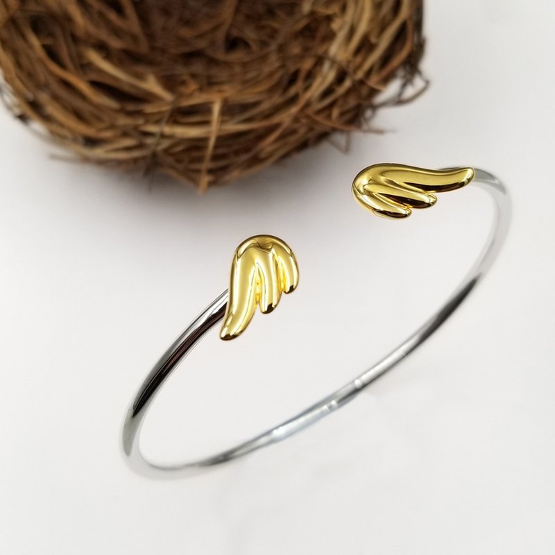 Tenshi no Tamago 天使の卵 925純銀天使翼手鐲 | Angel Wing系列 - 手鍊/手環 - 其他金屬 銀色