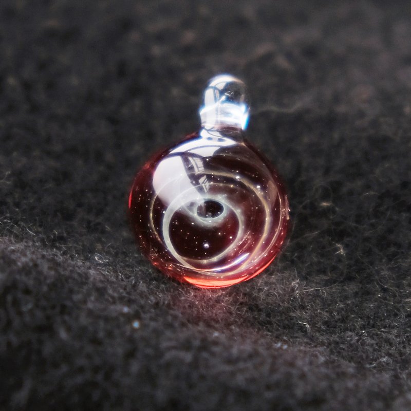 Mini Planet (Red) - Cosmic Glass Pendant Necklace - Necklaces - Glass Red
