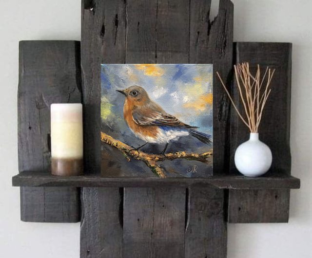 油絵 専用 きれいな鳥のお父さんと子ども 2ed5348e58ac0709a8bcbb195bc638