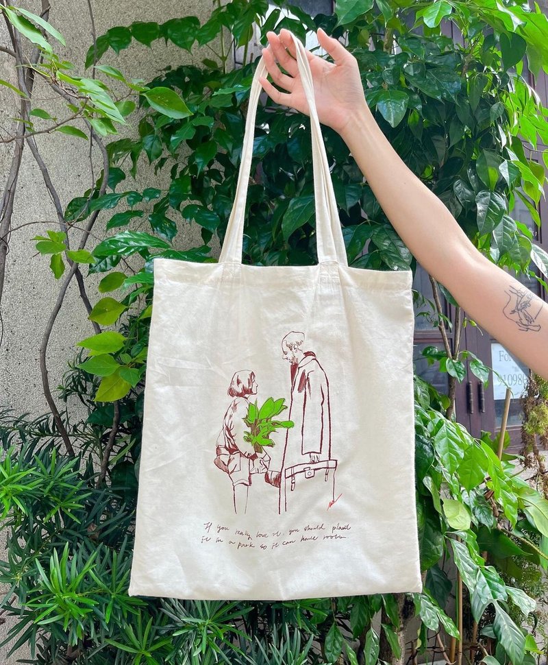 LEON, the killer is not too cold. The ultimate pursuit. Totebag canvas bag and environmental protection bag. - กระเป๋าแมสเซนเจอร์ - ผ้าฝ้าย/ผ้าลินิน 