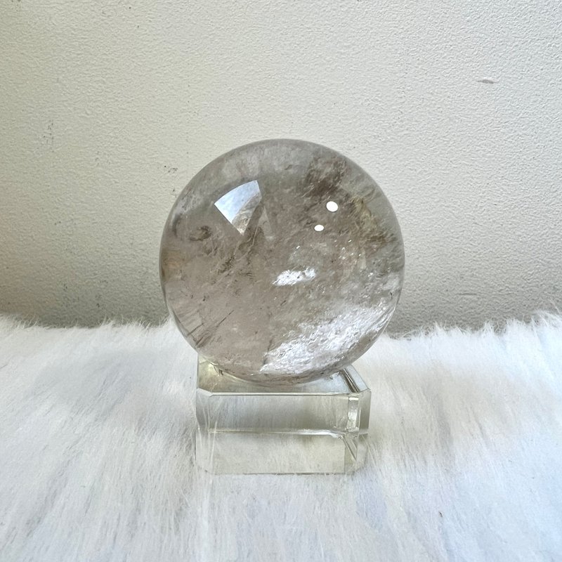 white crystal ball | crystal | crystal ball | crystal ornaments - ของวางตกแต่ง - คริสตัล สีใส