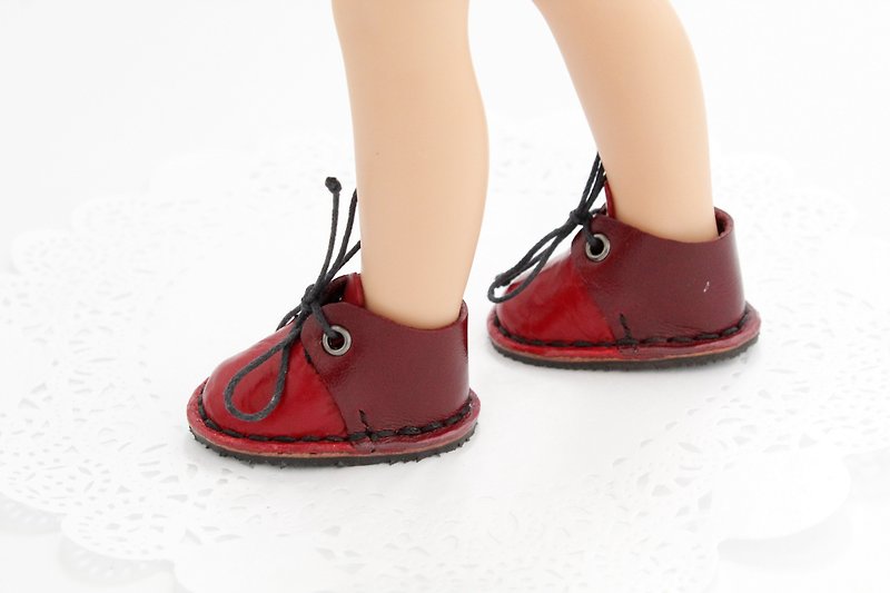 Paola Reina doll shoes made of genuine leather - ตุ๊กตา - หนังแท้ สีแดง