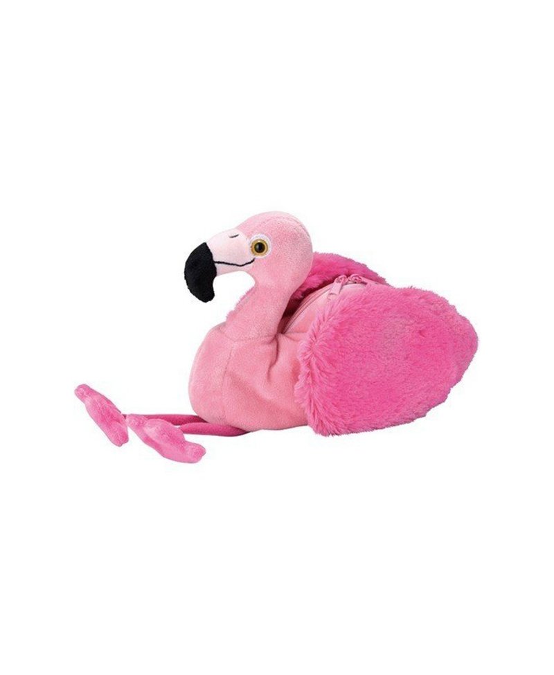Japan Magnets animal shape cute three-dimensional storage bag/pencil case/pen case (flamingo) - Pencil Cases - Plastic Red