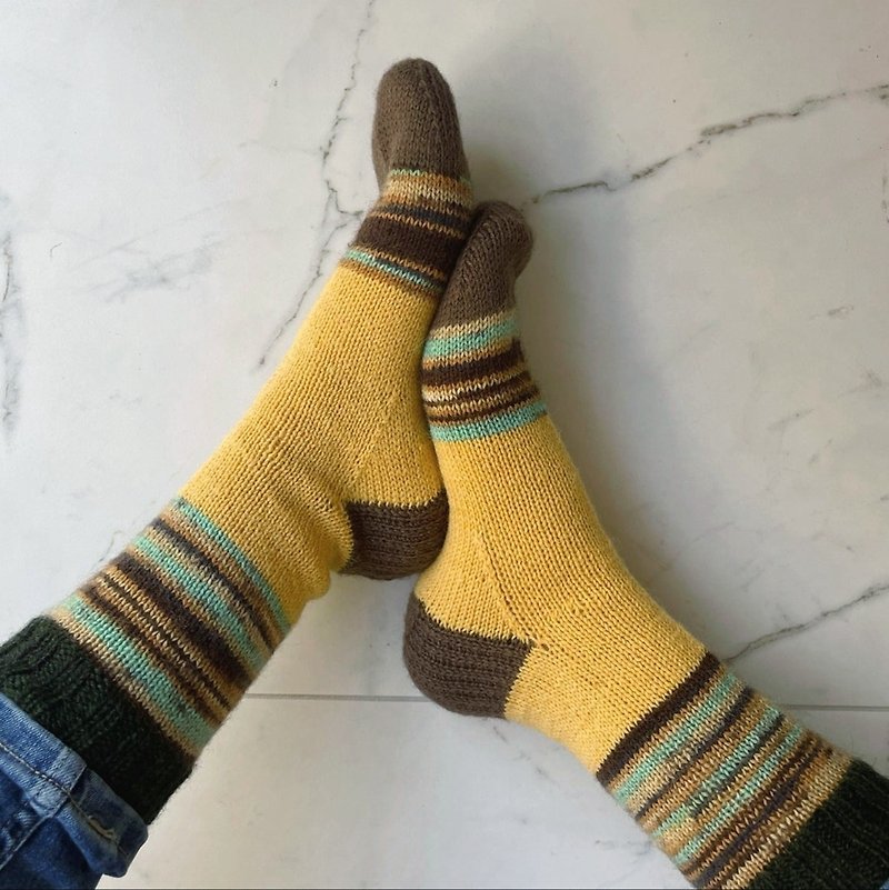 Handmade womens socks/ Warm knitted accessory