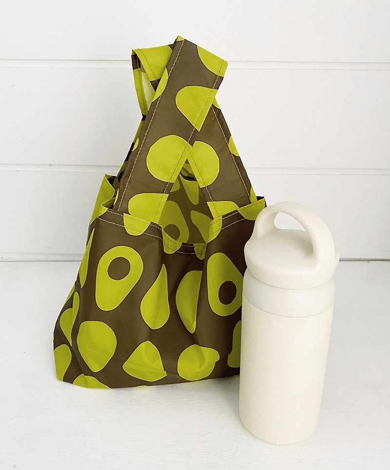 hairmo avocado waterproof and environmentally friendly breakfast. lunch bag/beverage bag - กระเป๋าถือ - วัสดุกันนำ้ สีเขียว