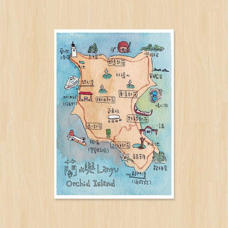 [Map] Orchid / Orchid / dot postcard - Cards & Postcards - Paper Multicolor