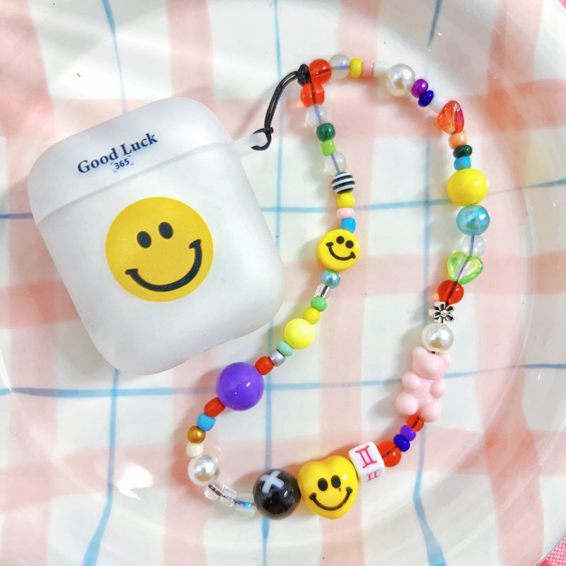 Original design smiley face mobile phone headset lanyard - เชือก/สายคล้อง - พลาสติก 