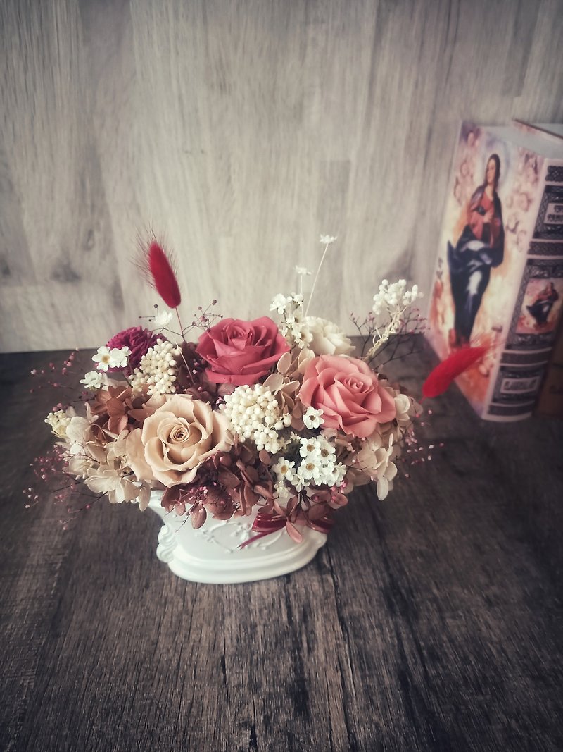 European classical immortal potted flower dried flower/opening congratulations/Mother's Day/Chinese New Year potted flower/birthday gift - Dried Flowers & Bouquets - Plants & Flowers 