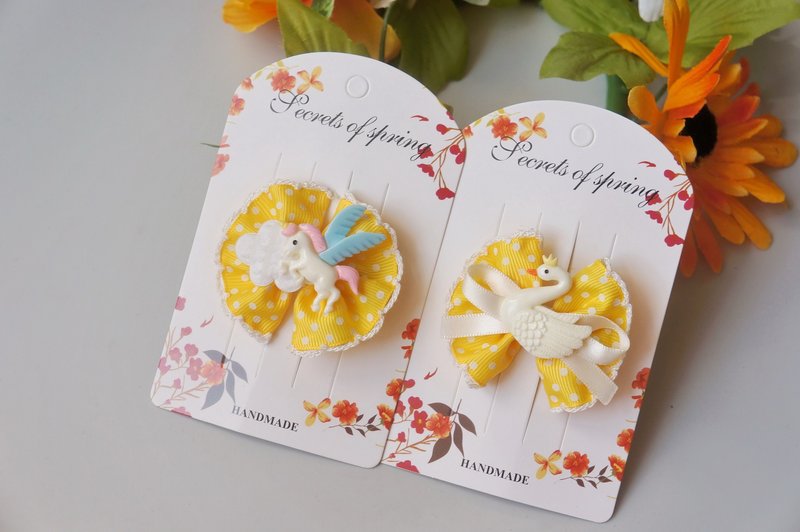 G1-Baby Children Toddler Baby Hairpins-Hairpins Hair Bundle Headband Headband Unicorn White Swan - Baby Accessories - Other Materials Multicolor