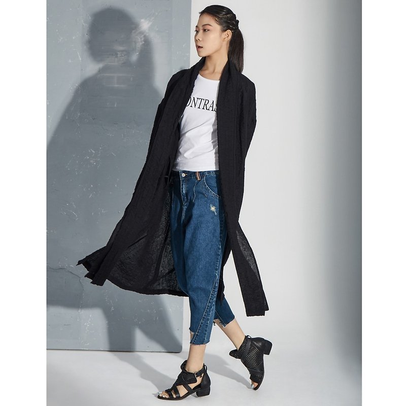 【IN stock 】Linen long coat - Women's Casual & Functional Jackets - Cotton & Hemp 