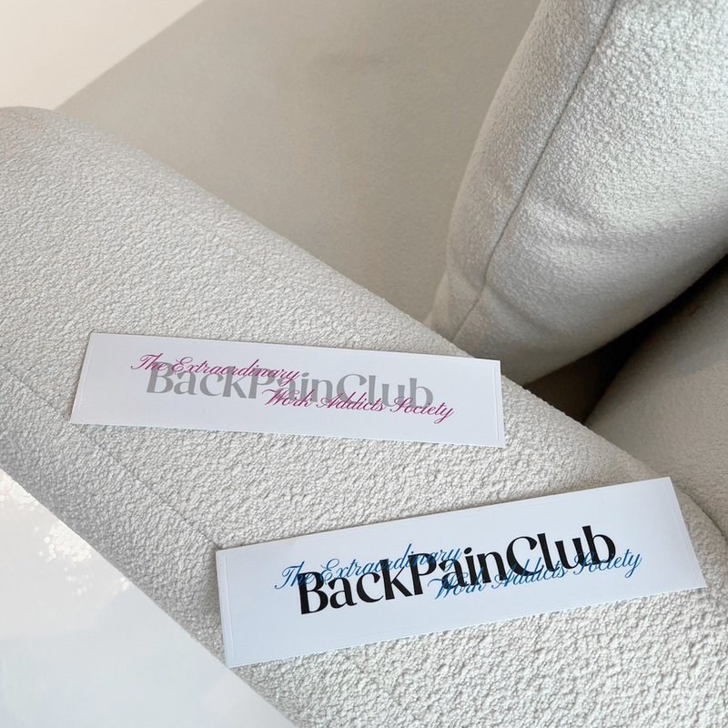 BackPainClub Sticker - 貼紙 - 其他材質 粉紅色