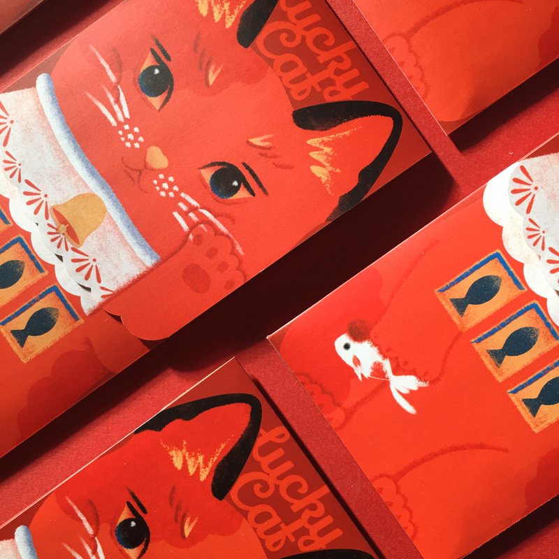 【Red Packet】LUCKY CAT Lucky Mao Mi Red Packet - Chinese New Year - Paper Red