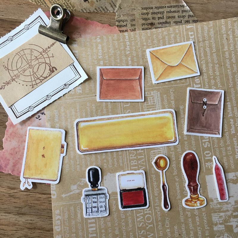 Stickers Set / Stamp and Letter / Stationary Talk - สติกเกอร์ - กระดาษ 