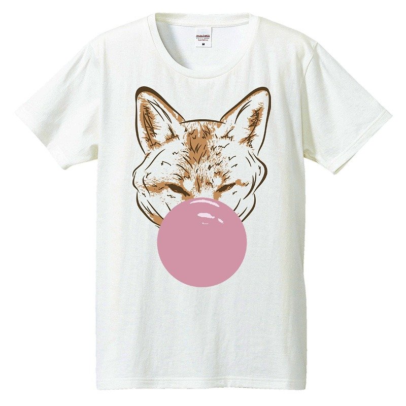 T-shirt / Bubblegum (Fox) - เสื้อยืดผู้ชาย - ผ้าฝ้าย/ผ้าลินิน ขาว