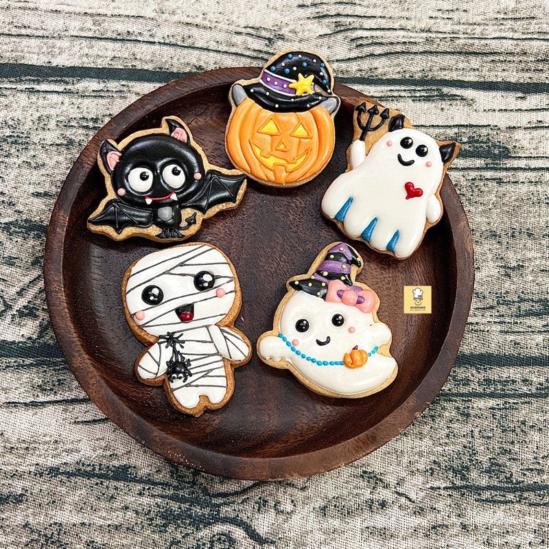 Halloween frosted cookies-5 pieces/set - คุกกี้ - อาหารสด 