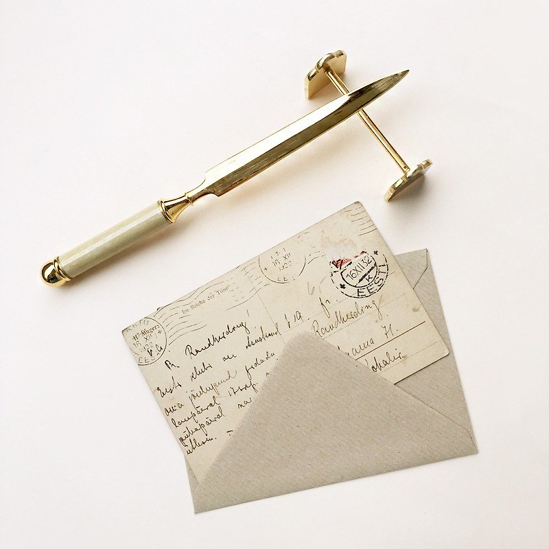 Classic Marble Letter Opener - กรรไกร - โลหะ สีทอง