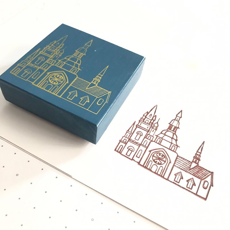 【福利品】城堡印章 (Castle) - 印章/印台 - 木頭 藍色