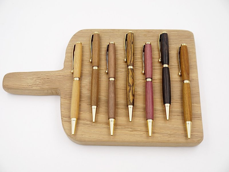 柒 series of wooden handmade ballpoint pen (wood pen wood pen pen pencil case leather pen) - Ballpoint & Gel Pens - Wood Multicolor