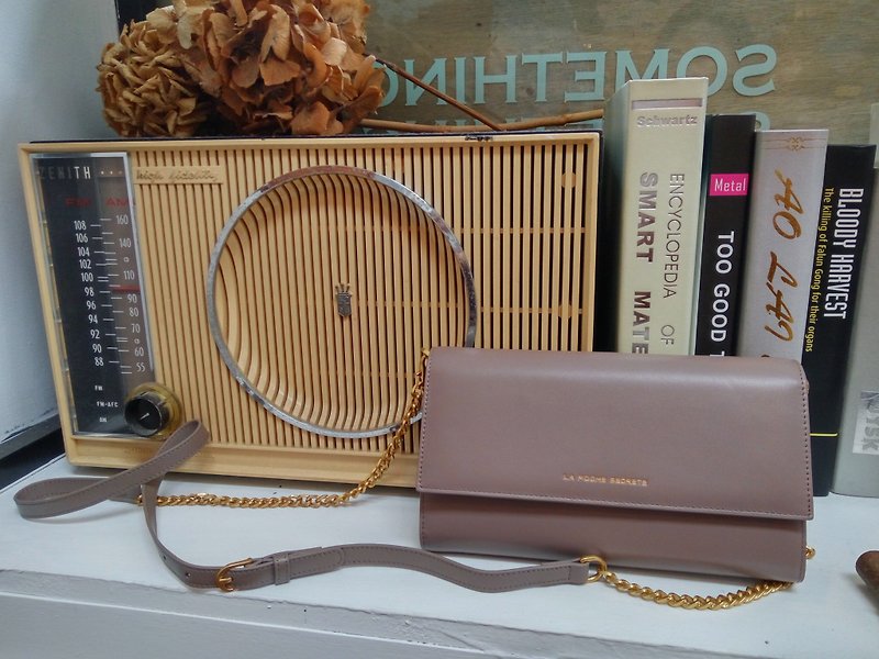 LaPoche Secrete: Best Actress _ Shoulder Hand with Dual Wallet _ Milk Brown - Other - Genuine Leather Brown