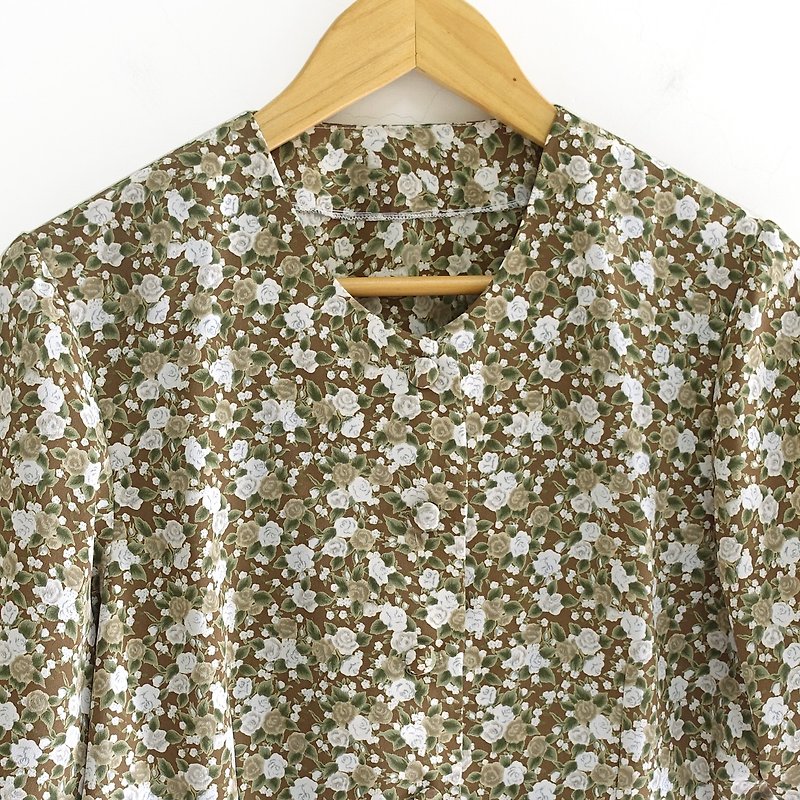 │Slowly│Spring - vintage shirt │vintage. Retro. Literature - เสื้อเชิ้ตผู้หญิง - เส้นใยสังเคราะห์ หลากหลายสี