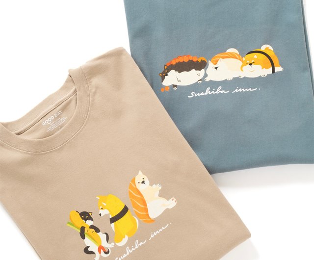 【限定品】 [新品未使用] 柴犬柄Tシャツ & 柴犬柄ショートパンツ 上下セット sibaramenntab1.jpg