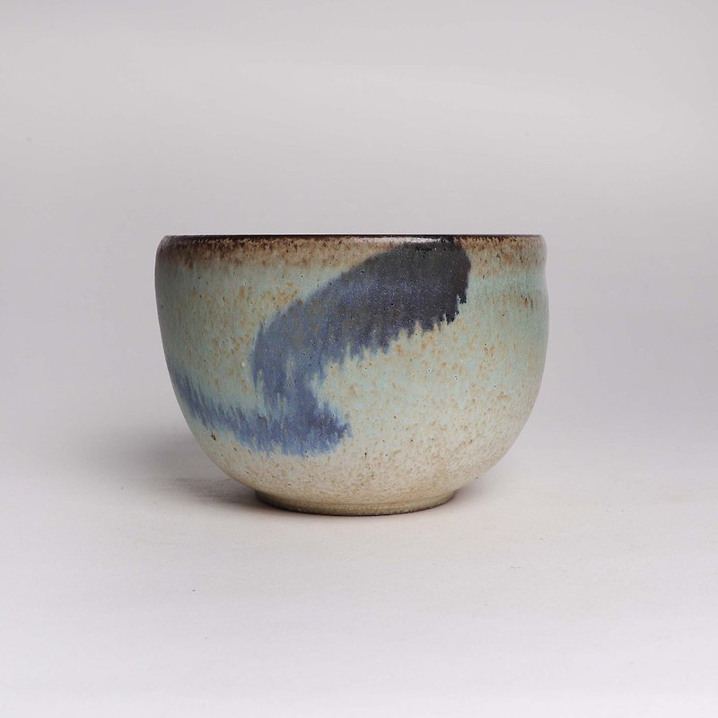 Ming bud kiln l green ear yellow blue bowl - Teapots & Teacups - Pottery Green