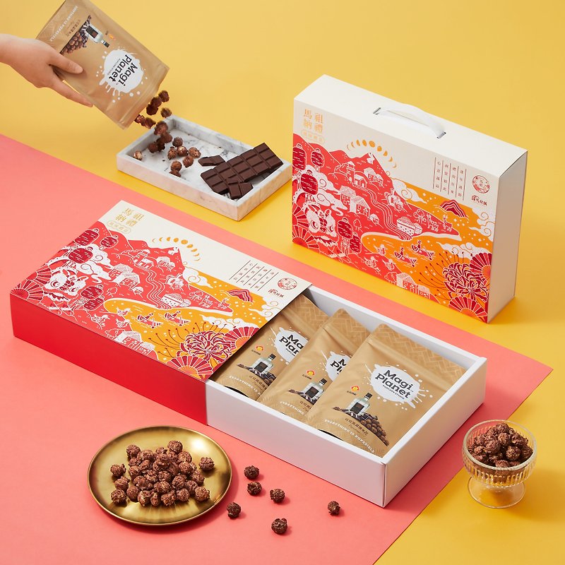 [Planet Workshop joint model - cocoa sorghum popcorn snack gift box] - Other - Other Materials 