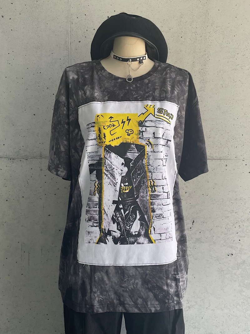 タイダイTシャツ/ブラック/Mサイズ/Lサイズ/XLサイズ/hellcatpunks/hcp-t-0285 - Tシャツ - コットン・麻 ブラック
