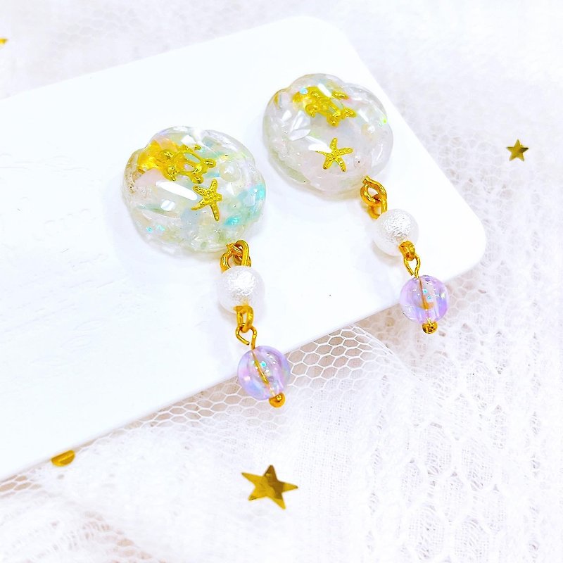 Fantasy ocean style earrings - Earrings & Clip-ons - Plastic 