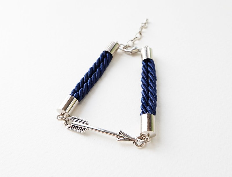 ♥ ELBRAZA ♥ Arrow navy blue bracelet - Bracelets - Other Materials Blue