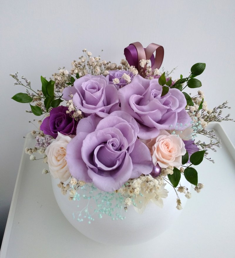 Mansen state not withered potted flowers/home decoration/gift/custom - Dried Flowers & Bouquets - Plants & Flowers Purple