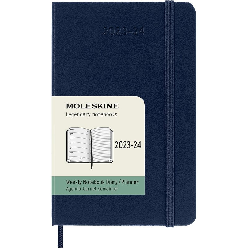 _勿上架_MOLESKINE 2023-24 週記手帳 18M 硬殼 口袋型 藍 燙金服 - 筆記本/手帳 - 紙 黑色
