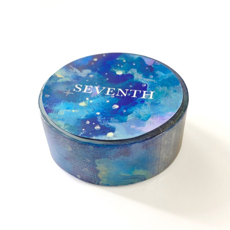 Masking tape SEVENTH - Washi Tape - Paper Blue