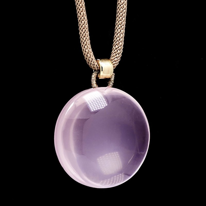 【正佳珠寶】粉晶 星光芙蓉粉晶 32-34mm 圓潤圓形吊墜 粉晶吊墜 - 項鍊 - 半寶石 