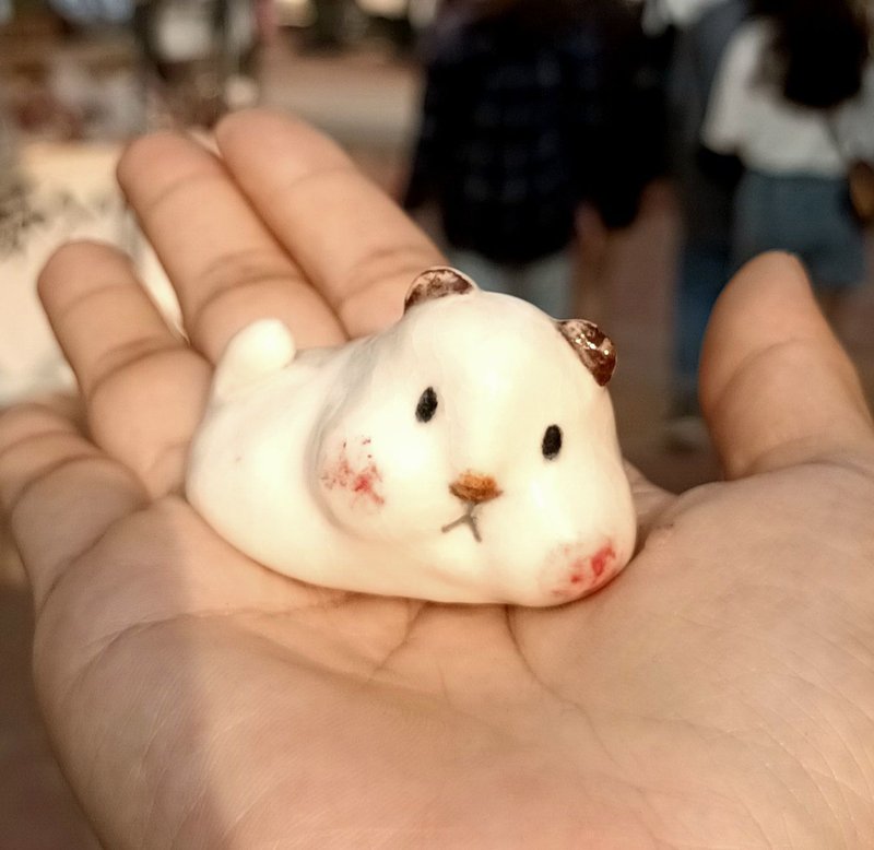 Gifts/Customized/Home office healing/Hand-made non-models/Long-looking/Pets/Little hamsters - Items for Display - Pottery 